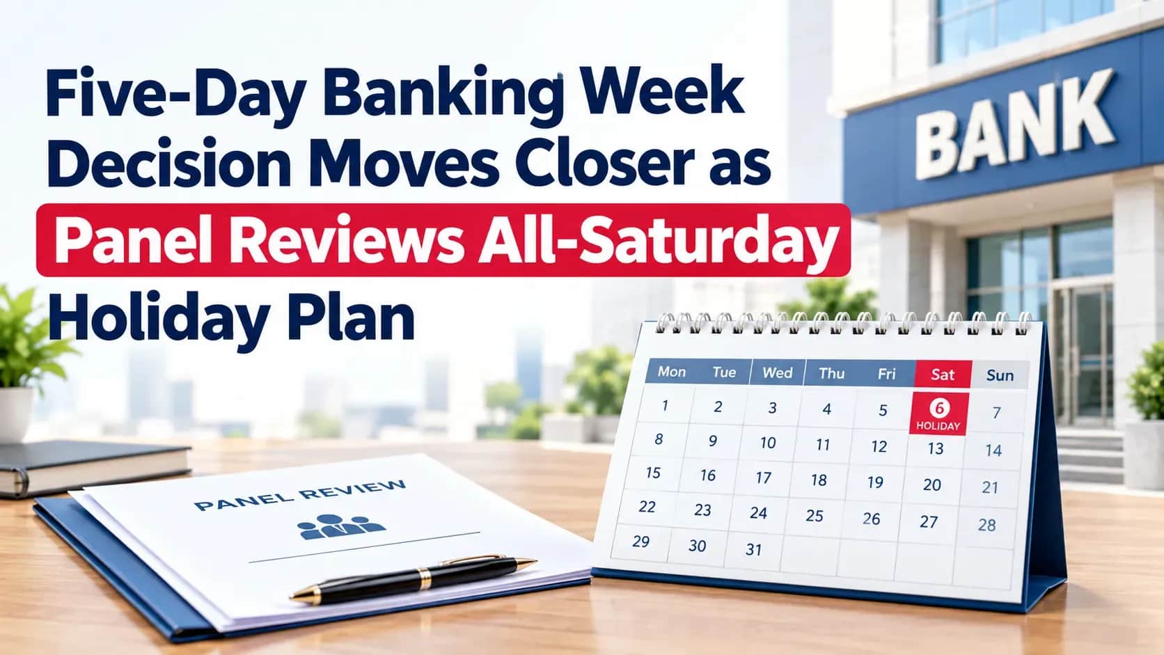 5-Day Banking Week: Panel Reviews All-Saturday Holiday Plan