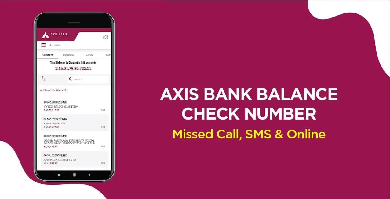 Axis Bank Balance Check Number – Missed Call, SMS & Online