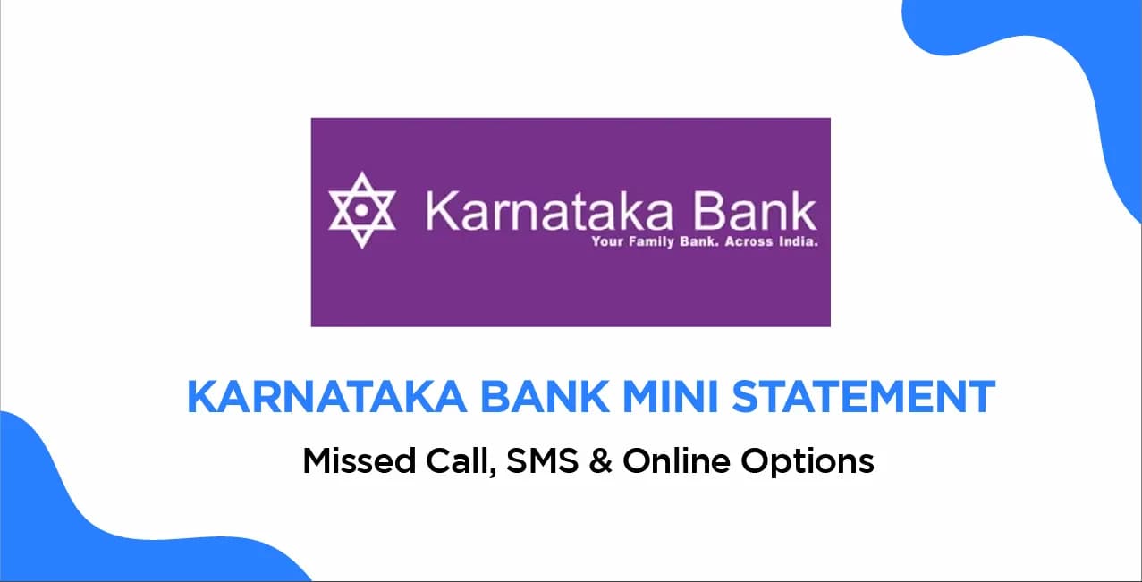 Karnataka Bank Mini Statement – Missed Call, SMS & Online Options