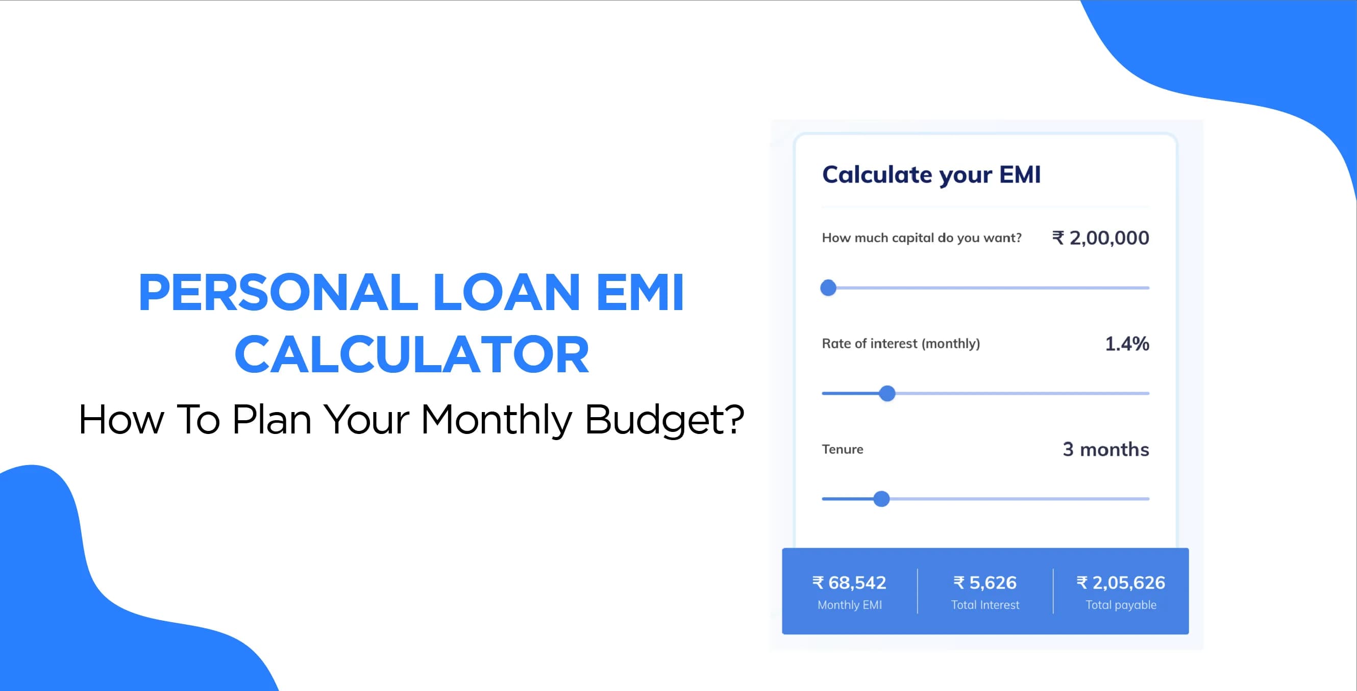 Personal Loan EMI Calculator – How To Plan Your Monthly Budget?