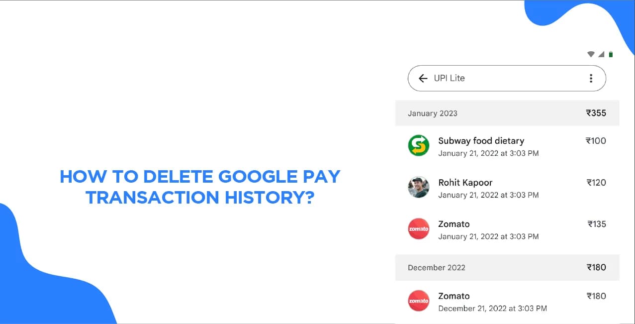 How to Delete Google Pay Transaction History?