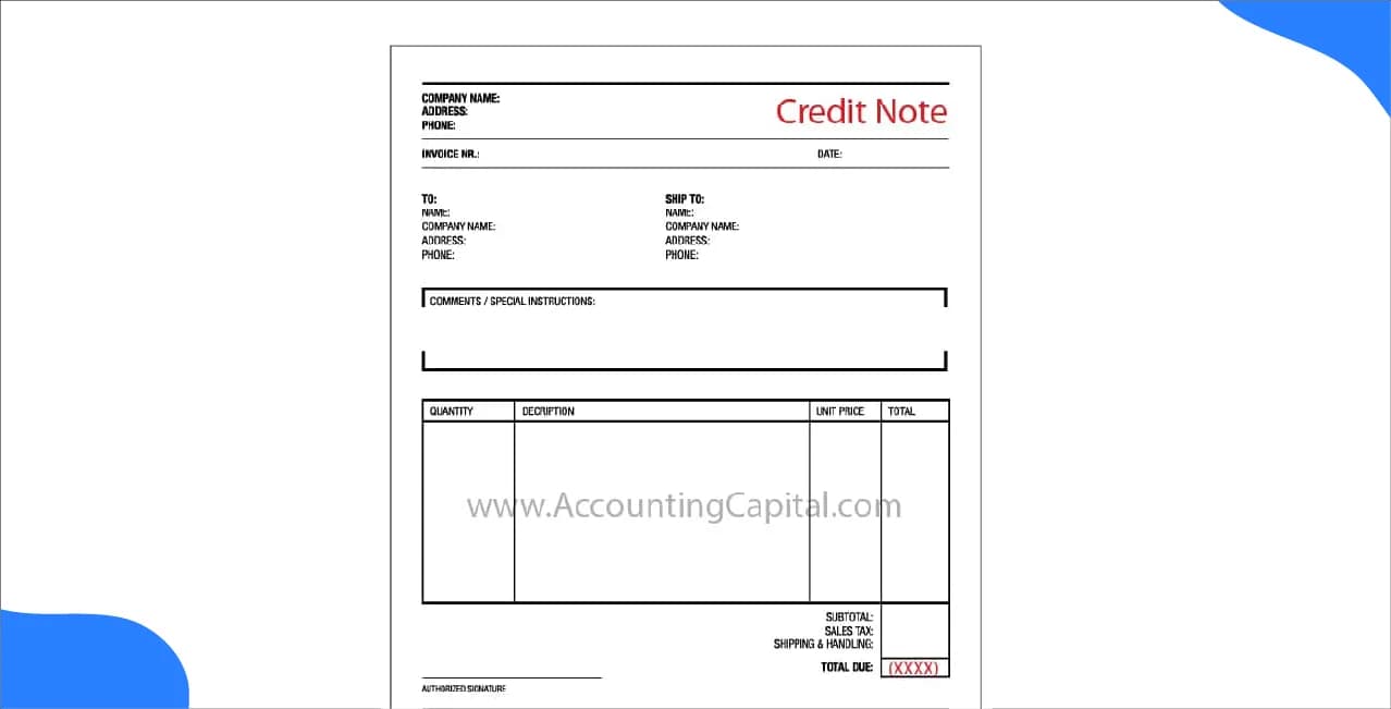 What Is A Credit Note? Format, Example & Use In Accounting