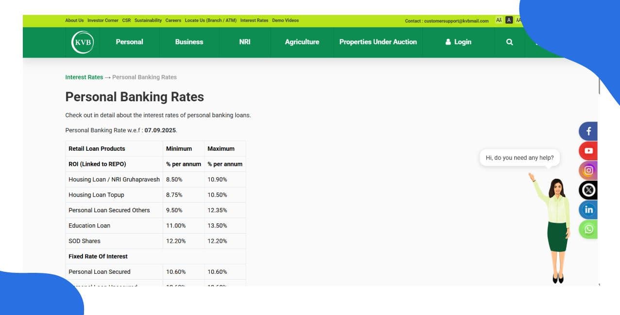 Karur Vysya Bank Personal Loan Interest Rate – Complete Guide