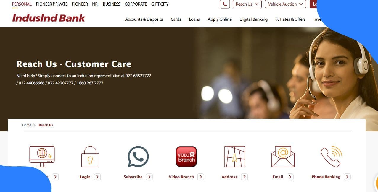 IndusInd Bank Credit Card Customer Care — 24x7 Helpline & Support