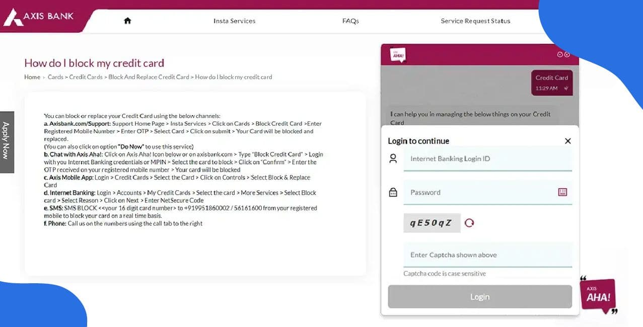How to Block an Axis Credit Card – Step-by-Step Guide