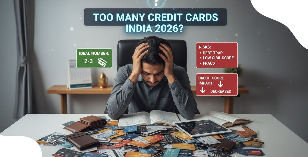 Using Too Many Credit Cards In India 2026? Ideal Number, Risks, Credit Score Impact Explained
