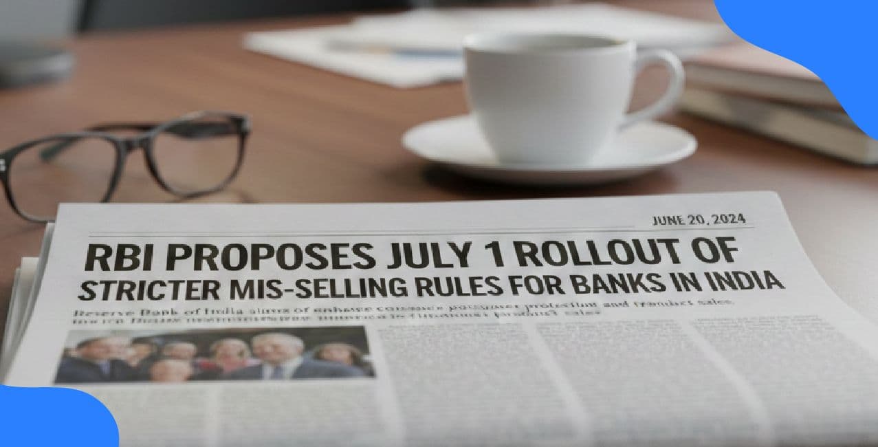 RBI Proposes July 1 Rollout of Stricter Mis-Selling Rules for Banks in India