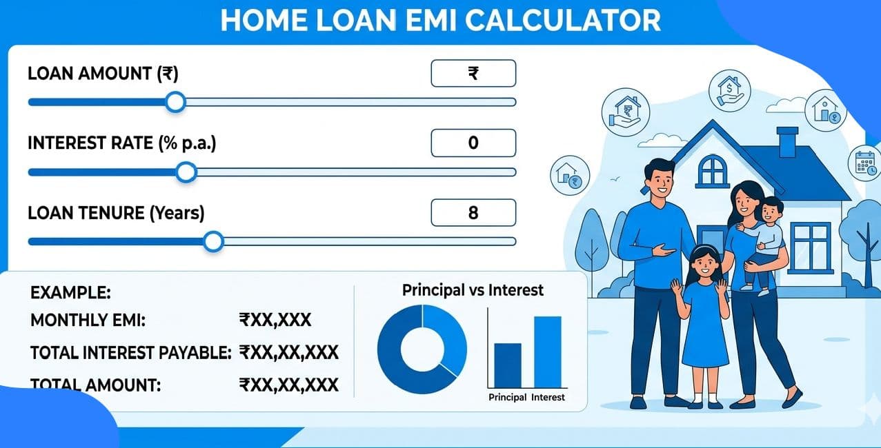 IOB Home Loan EMI Calculator – Check EMI, Interest & Repayment