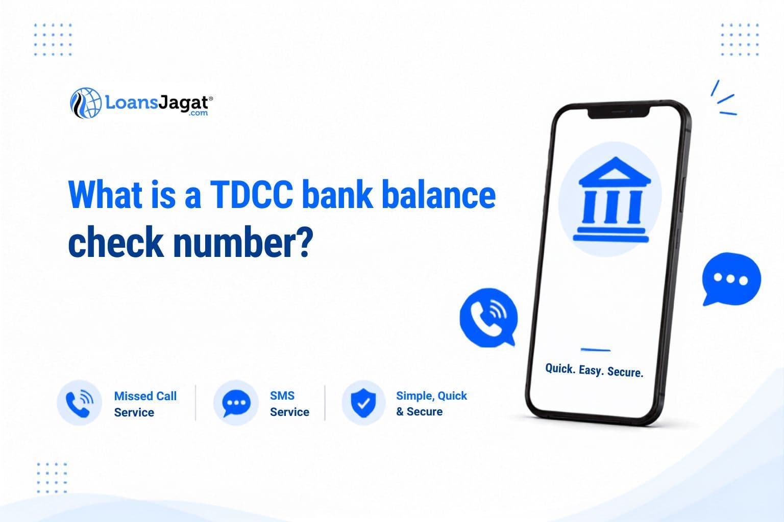 TDCC bank balance check number