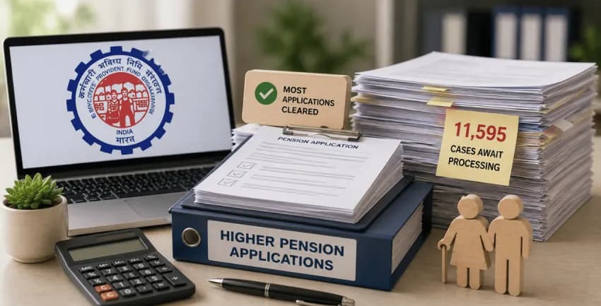 EPFO Clears Most Higher Pension Applications, but 11,595 Cases Still Await Processing