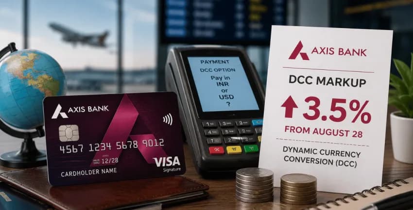 Axis Bank Credit Card New Rules From August 28: DCC Markup Rises to 3.5%
