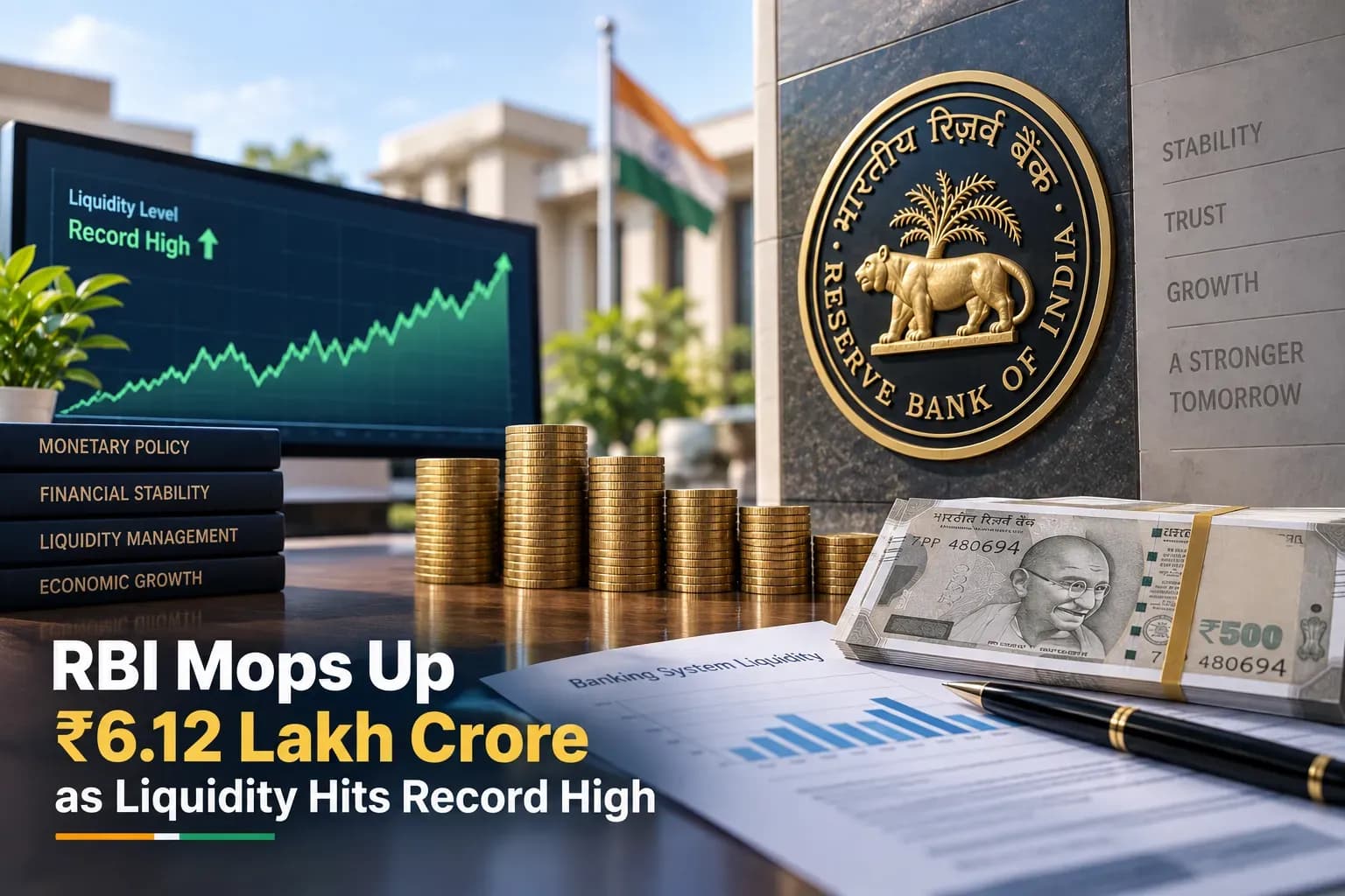 RBI Mops Up ₹6.12 Lakh Crore as Surplus Liquidity Hits Record High