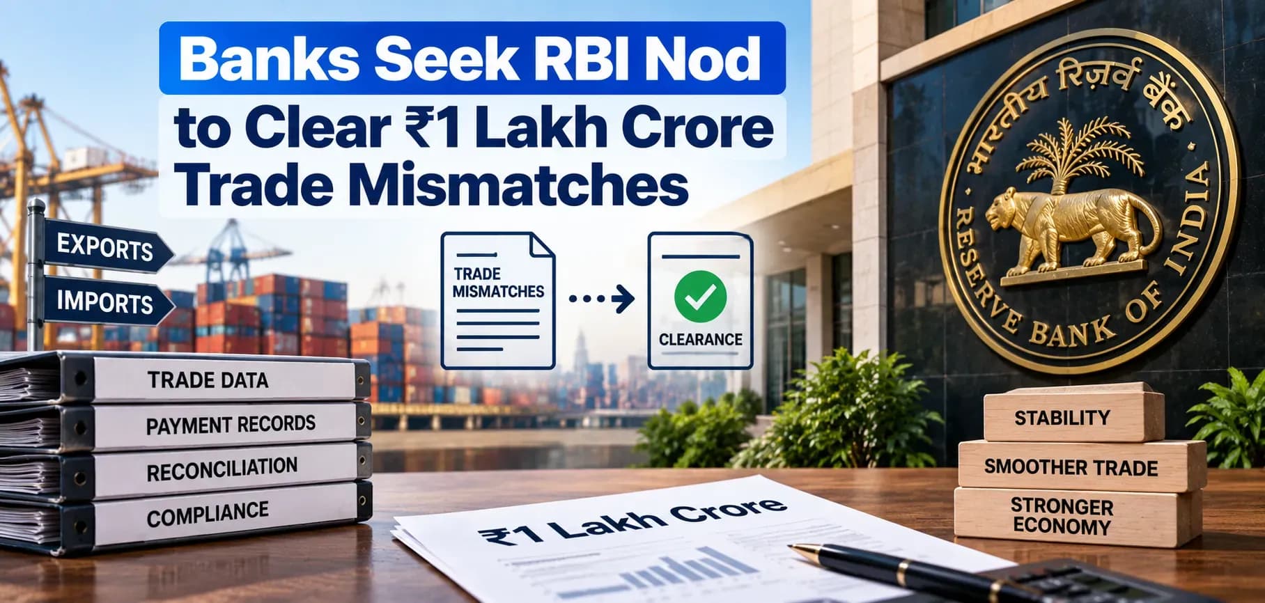 Banks Seek RBI Nod to Clear ₹1 Lakh Crore in Decade-Old Trade Mismatches