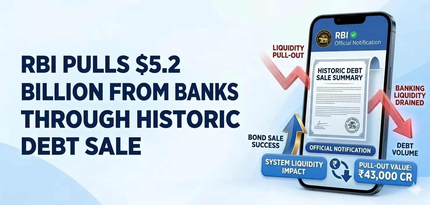 RBI Pulls $5.2 Billion From Banks Through Historic Debt Sale