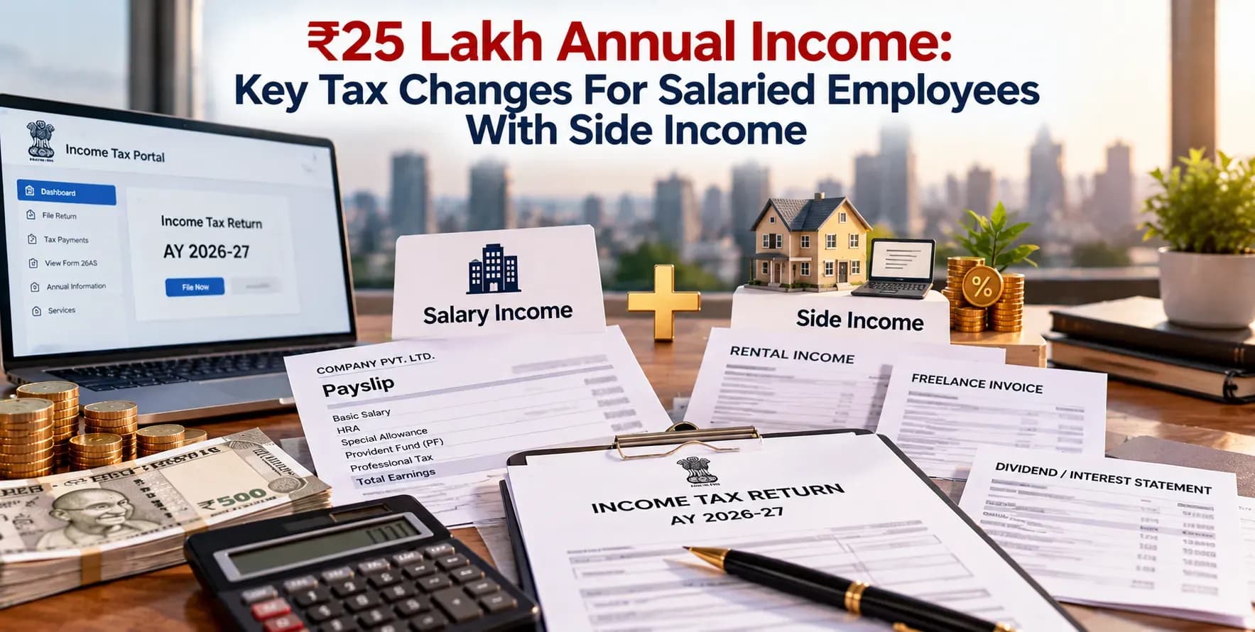 ₹25 Lakh Annual Income: Key Tax Changes For Salaried Employees With Side Income