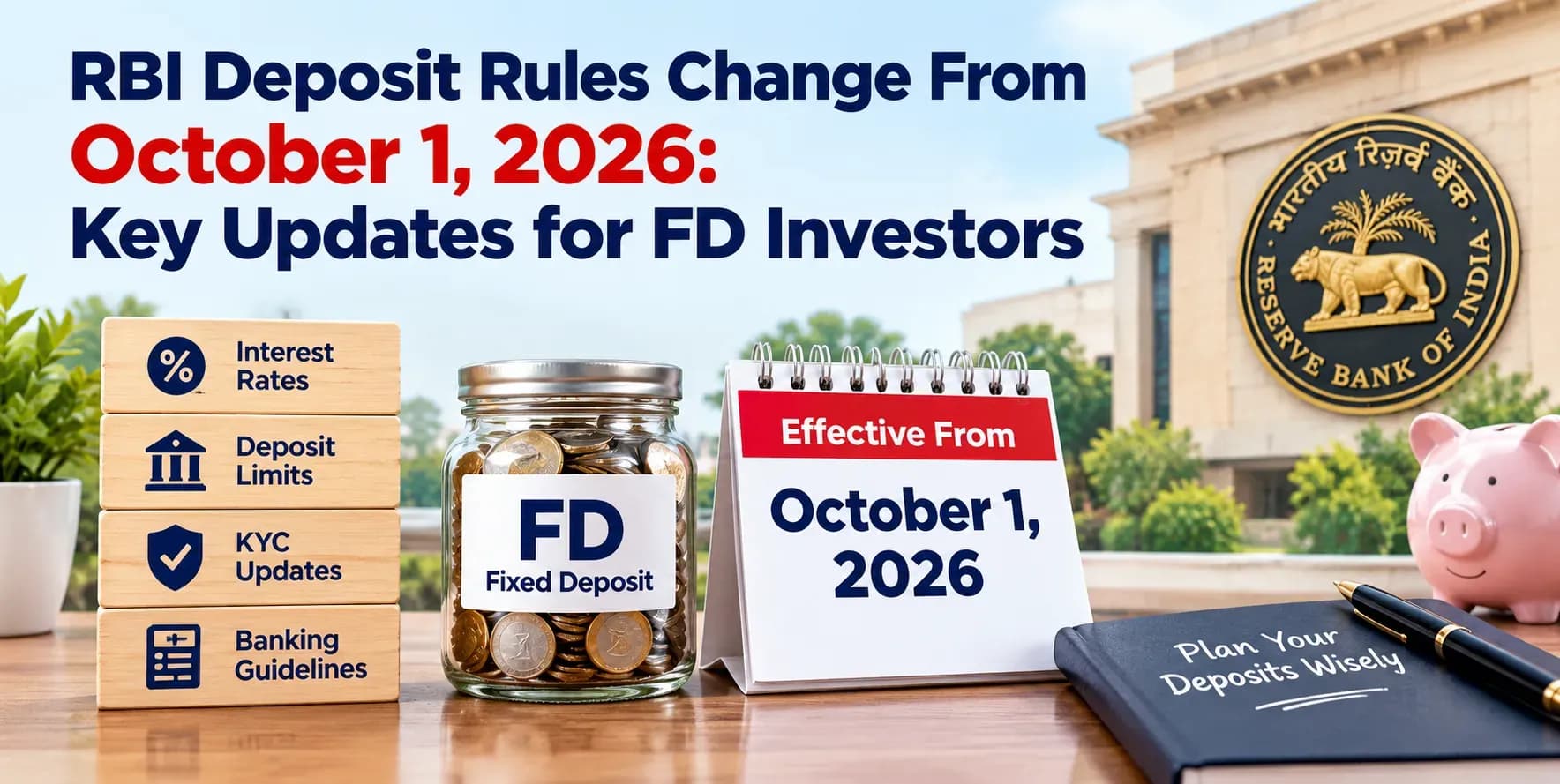 RBI Deposit Rules Change From October 1, 2026: Key Updates for FD Investors