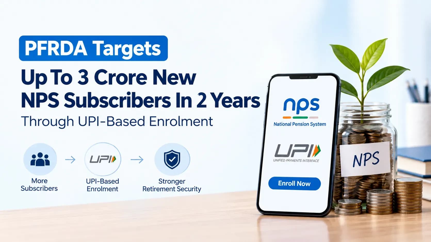 PFRDA Targets Up To 3 Crore New NPS Subscribers In 2 Years Through UPI-Based Enrolment