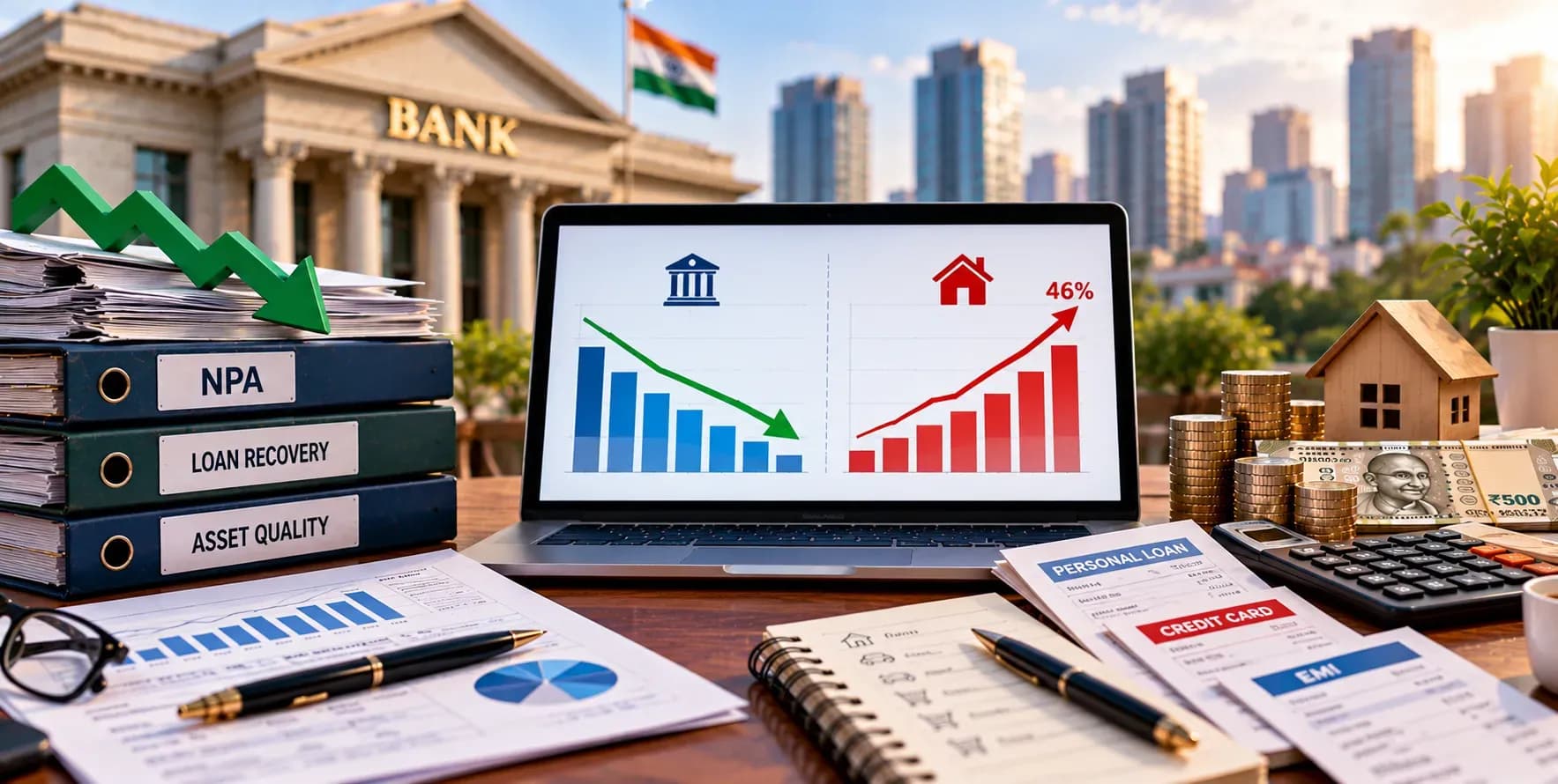 India’s Bad Loans Are Falling, but Household Debt at 46% of GDP Raises New Concerns