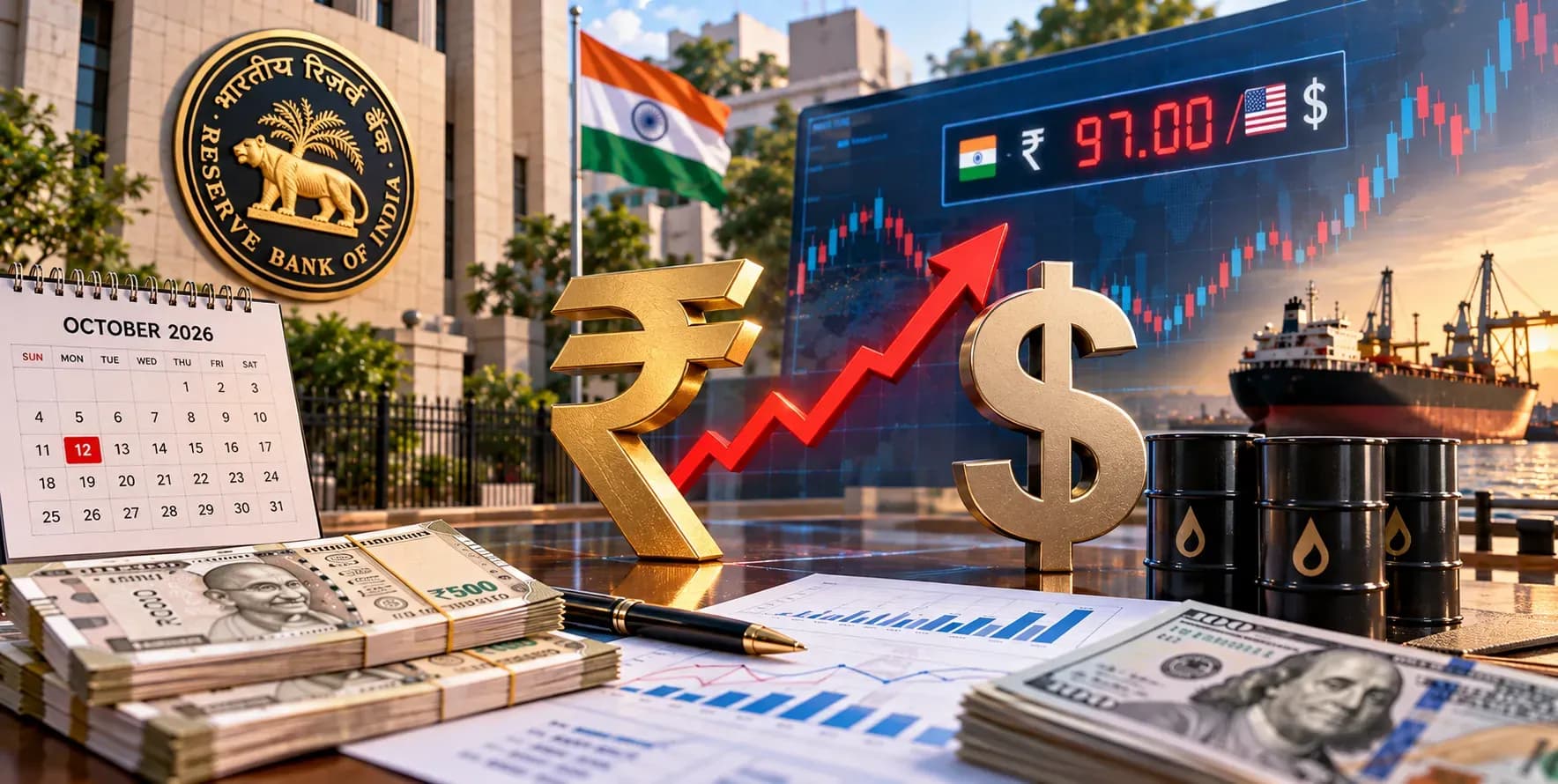 RBI Dollar Window From October 12 as Rupee Nears ₹97
