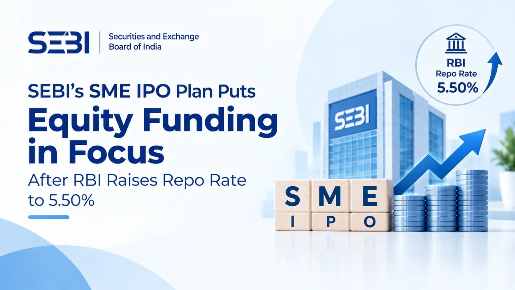 SEBI’s SME IPO Plan Puts Equity Funding in Focus After RBI Raises Repo Rate to 5.50%