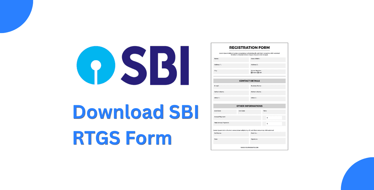 How to download SBI RTGS form?