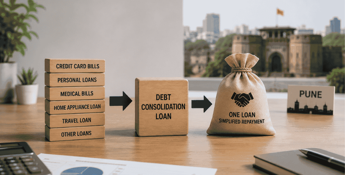 Debt Consolidation Loan in Pune? - Benefits, Eligibility & How It Works