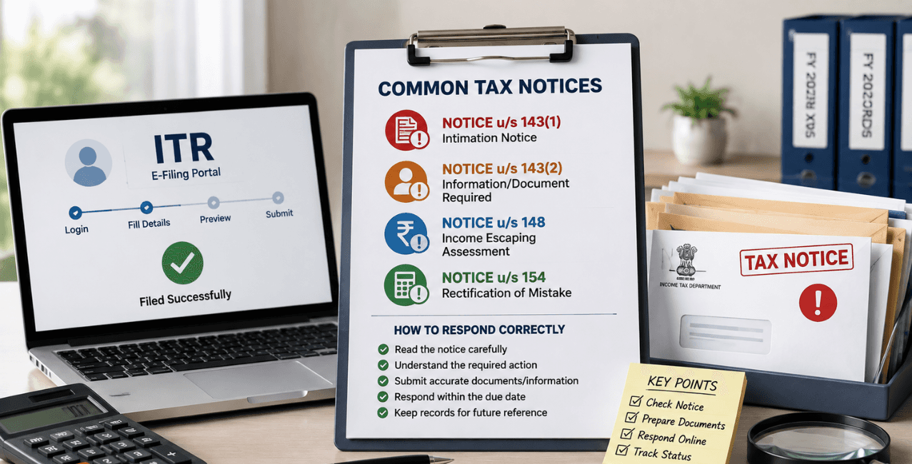 ITR Filing 2026 Update: Common Tax Notices and How to Respond Correctly