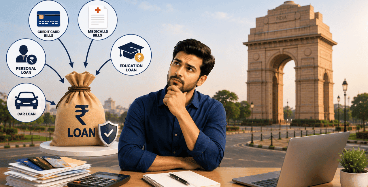 What are the benefits of a debt consolidation loan in Delhi?