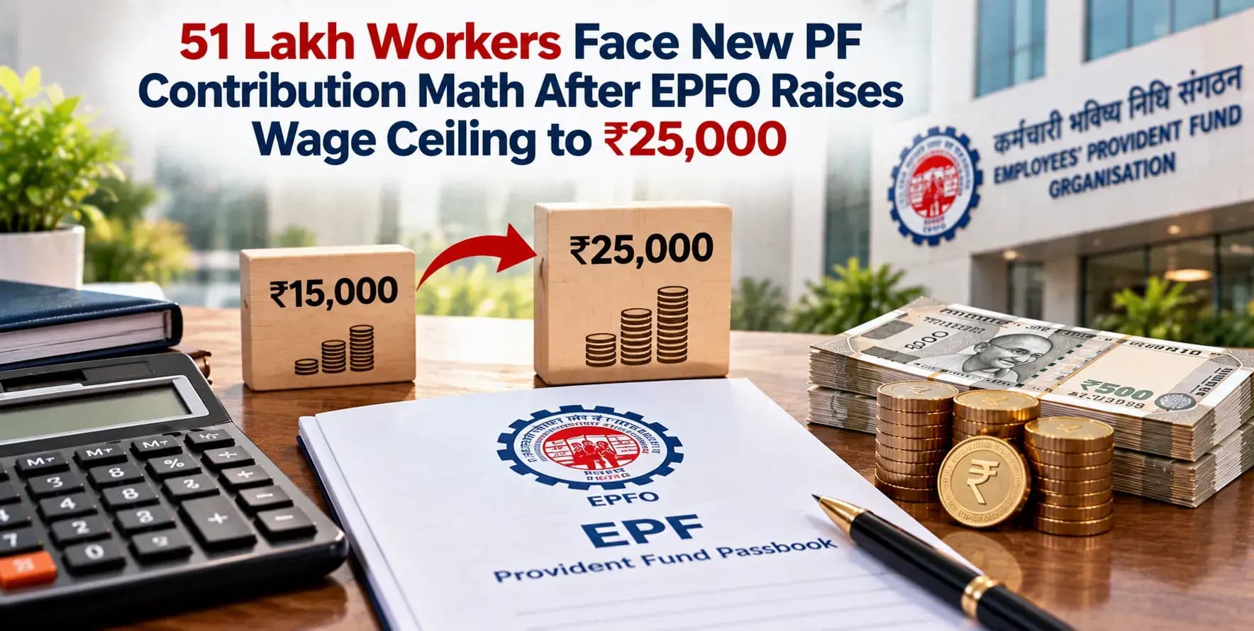 51 Lakh Workers Face New PF Contribution Math After EPFO Raises Wage Ceiling to ₹25,000