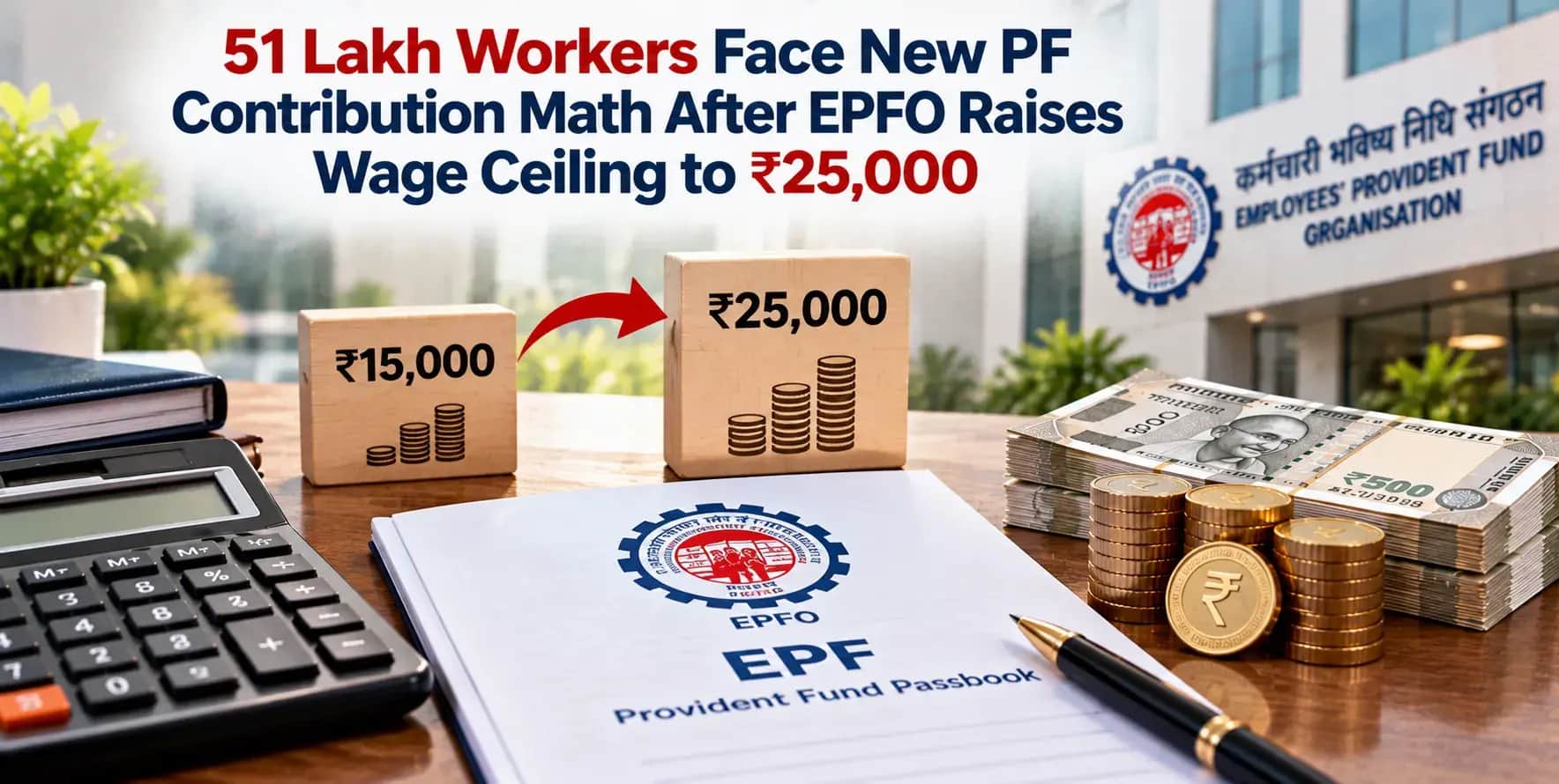 51 Lakh Workers Face New PF Contribution Math After EPFO Raises Wage Ceiling to ₹25,000