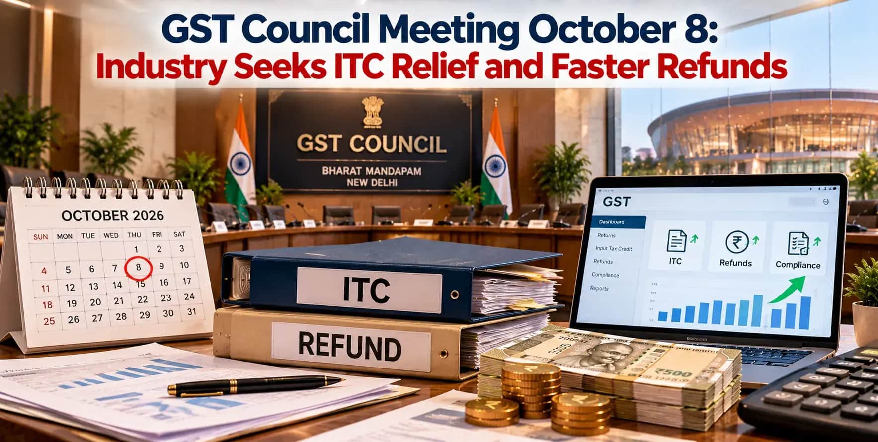 GST Council Meeting October 8: Industry Seeks ITC Relief and Faster Refunds
